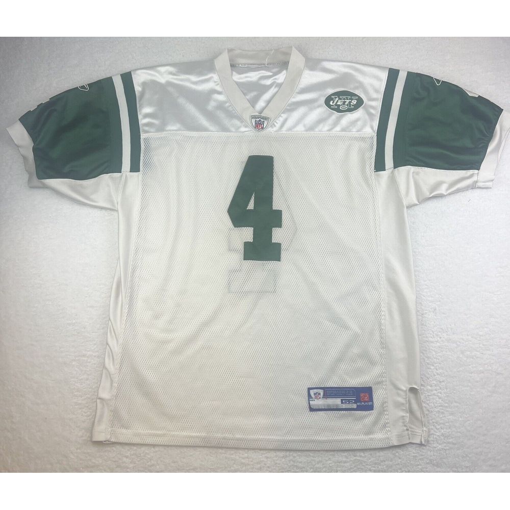 Reebok New York Jets Jersey SZ 52‎ Brett Farve #4 Captain 100% Authentic